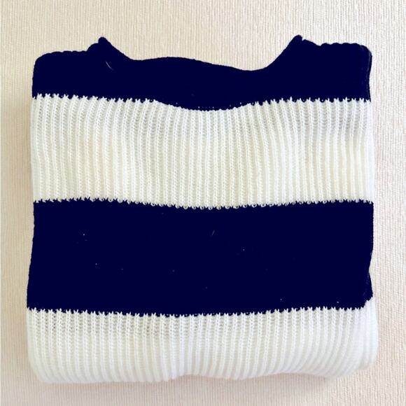 Amazon LAMLUUCK Black and White Striped Sweater. Size XL. NWOT - Picture 6 of 8